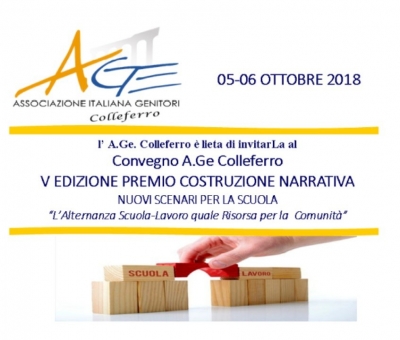 CONVEGNO A.ge COLLEFERRO V PREMIO COSTRUZIONE NARRATIVA