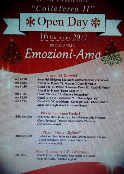 Open Day 16 Dicembre 2017