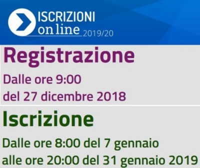 ISCRIZIONI 2019/2020